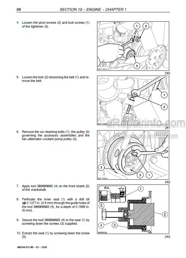 Photo 1 - New Holland TL70A TL80A TL90A TL100A Service Manual Tractor 6035451100