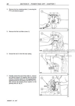 Photo 2 - New Holland TL70A TL80A TL90A TL100A Service Manual Update 87623187