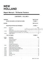 Photo 4 - New Holland TM120 TM130 TM140 TM155 TM175 TM190 Repair Manual Tractor 6045511102