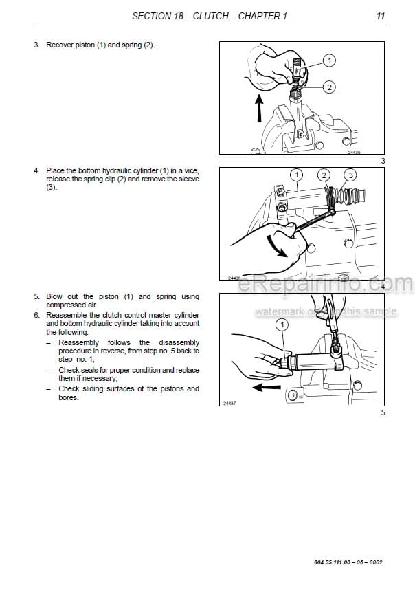 Photo 1 - New Holland TM120 TM130 TM140 TM155 TM175 TM190 Repair Manual Tractor 6045511102