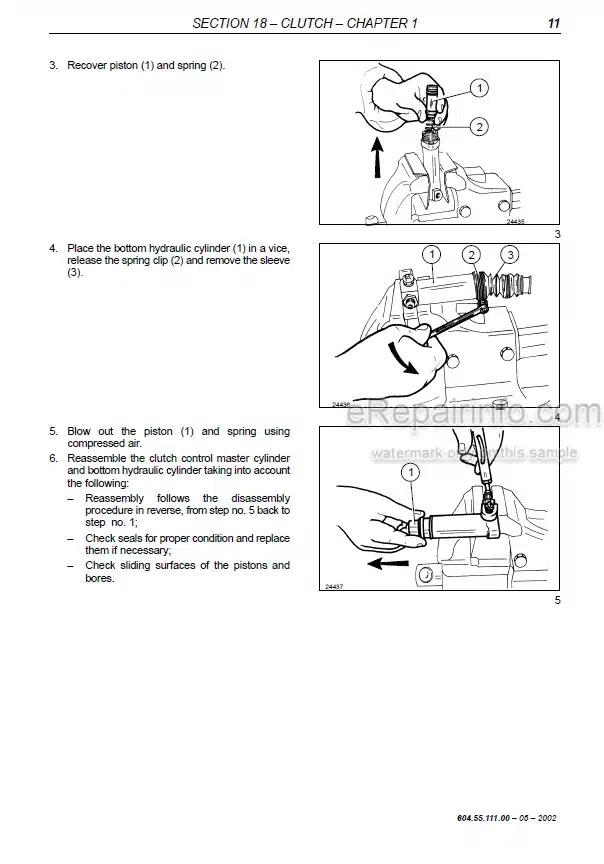 Photo 1 - New Holland TM120 TM130 TM140 TM155 TM175 TM190 Repair Manual Tractor 6045511102