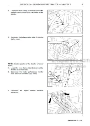 Photo 3 - New Holland TS100A TS110A TS115A TS125A TS130A TS135A Service Manual Tractor 6045515107