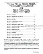Photo 4 - New Holland TS100A TS110A TS115A TS125A TS130A TS135A T6010 T6020 T6030 T6050 T6070 Repair Manual Tractor 87693272