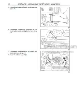 Photo 8 - New Holland TL70 TL80 TL90 TL100 Repair Manual Tractor 87043516