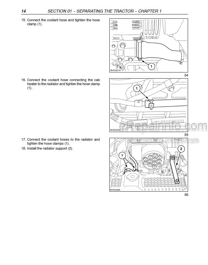 Photo 1 - New Holland TS100A TS110A TS115A TS125A TS130A TS135A T6010 T6020 T6030 T6050 T6070 Repair Manual Tractor 87693272
