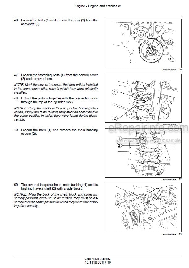 Photo 1 - New Holland TS6000 TS6020 TS6030 TS6040 Service Manual Tractor 73403956