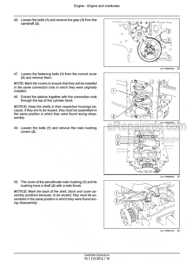Photo 1 - New Holland TS6000 TS6020 TS6030 TS6040 Service Manual Tractor 73403956