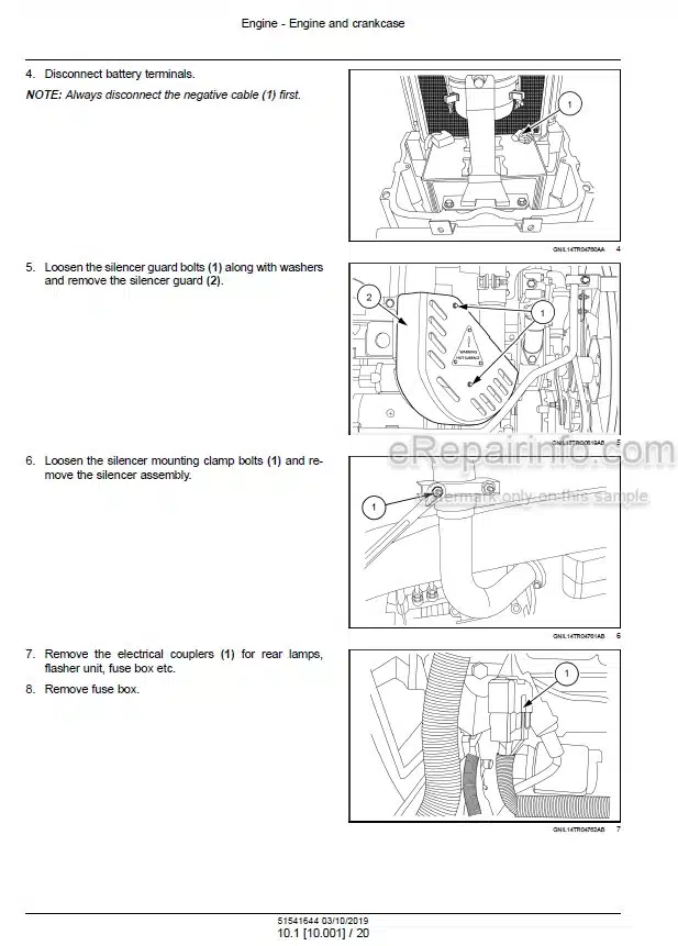 Photo 1 - New Holland TT3.35 TT3.40 TT3.45 TT3.50 Service Manual Tractor 51541644