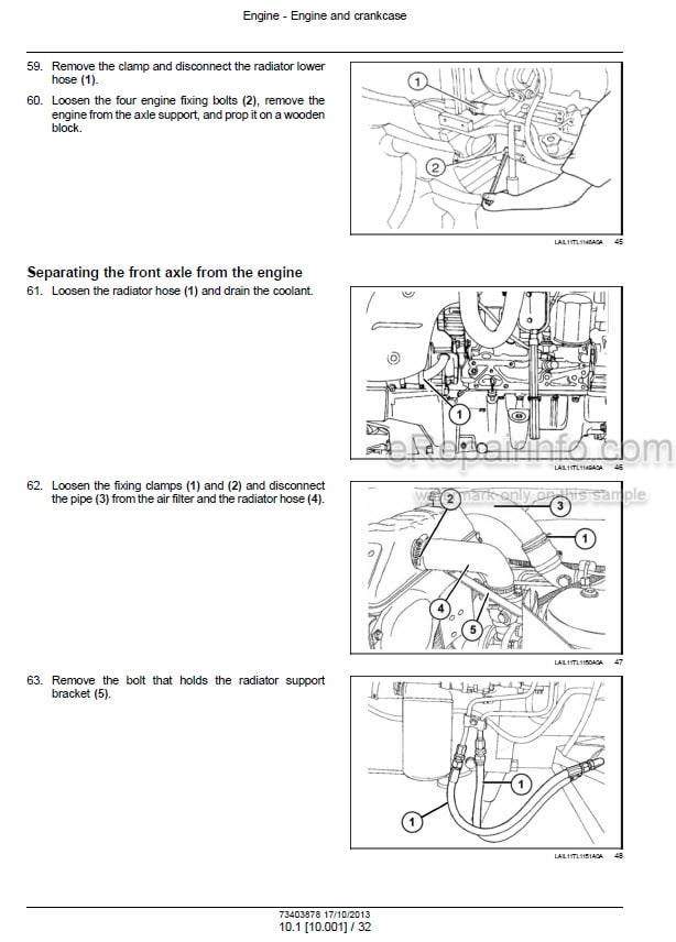 Photo 1 - New Holland TT3840F TT3840 TT3880F TT4030 Service Manual Tractor 73403878