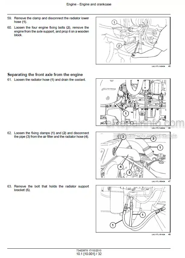 Photo 1 - New Holland TT3840F TT3840 TT3880F TT4030 Service Manual Tractor 73403878