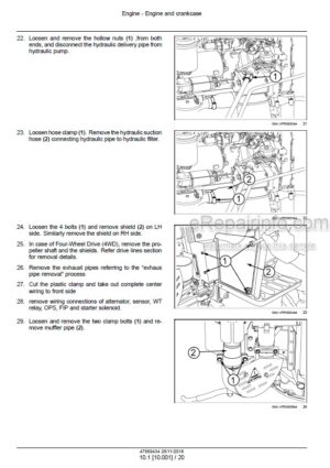Photo 8 - New Holland TM120 TM130 TM140 TM155 TM175 TM190 Repair Manual Tractor 87611250