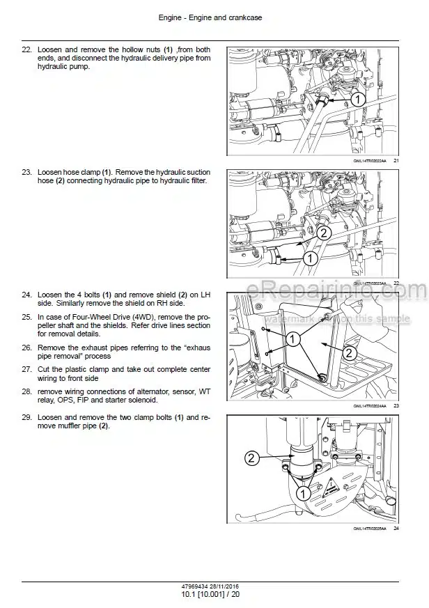 Photo 1 - New Holland TT4.55 TT4.65 TT4.75 Tier 3 Service Manual Tractor 47969434