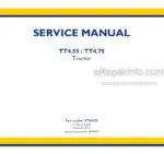 Photo 4 - New Holland TT4.55 TT4.75 Tier 1 Service Manual Tractor 47969435