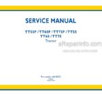 Photo 4 - New Holland TT55F TT65F TT75F TT55 TT65 TT75 Tier 3 Service Manual Tractor 48140372