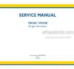 Photo 4 - New Holland VN260 VN240 Service Manual Grape Harvester 6048227100