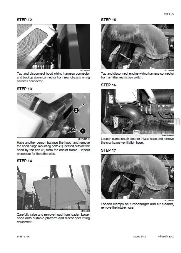 Photo 1 - New Holland W110C Tier 4 Service Manual Wheel Loader