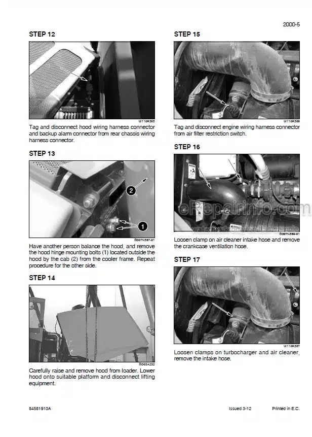 Photo 1 - New Holland W110C Tier 4 Service Manual Wheel Loader