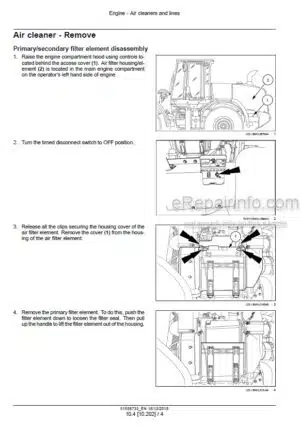 Photo 7 - New Holland Kobelco E265BJ Hino J05E-TB Service Manual Excavator Diesel Engine 84176535