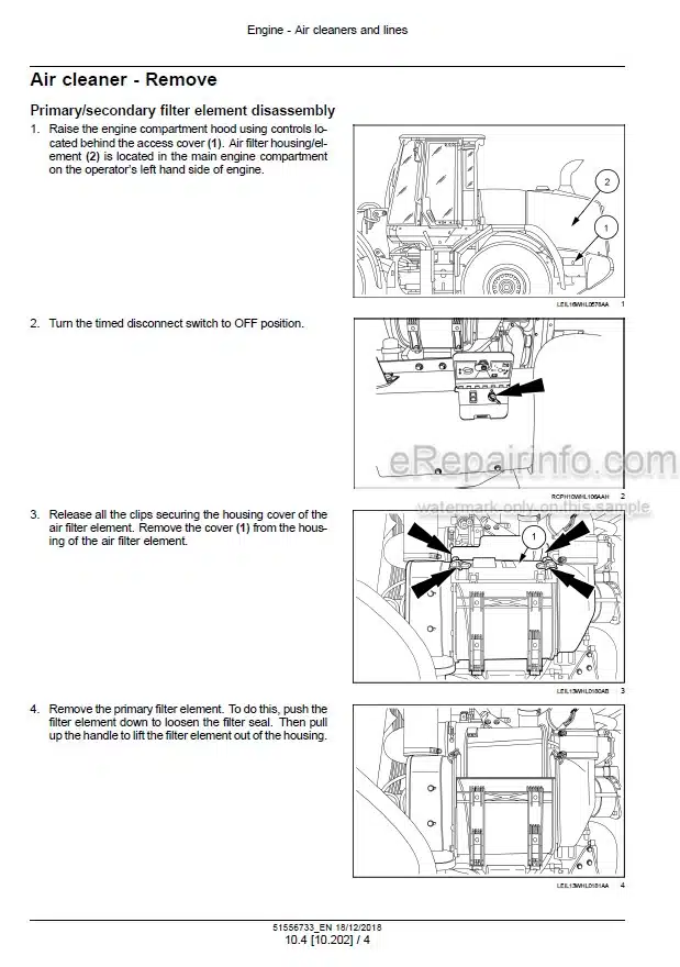 Photo 1 - New Holland W130D W170D Stage IV Service Manual Wheel Loader 51556733