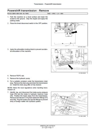Photo 10 - New Holland W130D W170D Tier 2 Service Manual Wheel Loader 48083744