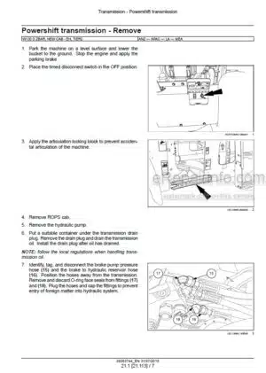 Photo 6 - New Holland W130D W170D Tier 2 Service Manual Wheel Loader 48083744