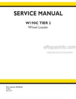 Photo 4 - New Holland W190C Tier 2 Service Manual Wheel Loader 84525132