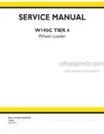 Photo 4 - New Holland W190C Tier 4 Service Manual Wheel Loader 84525157
