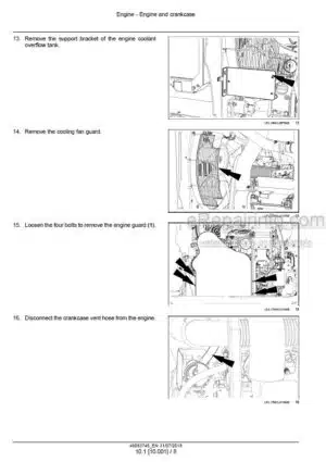 Photo 4 - New Holland TD75D TD95D TD95D High Clearance Repair Manual Tractor 87572972