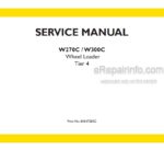 Photo 5 - New Holland W270C W300C Tier 4 Service Manual Wheel Loader 84547255C