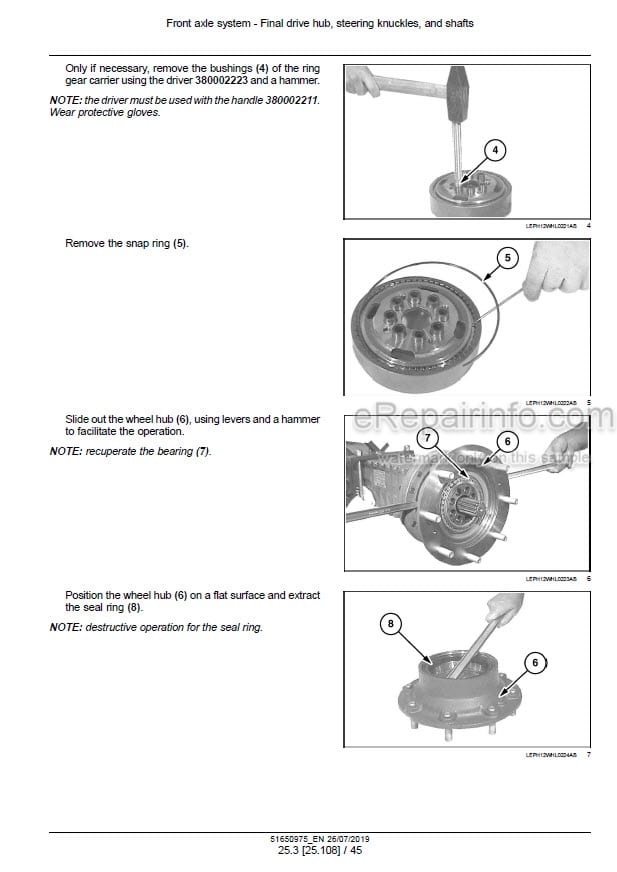 Photo 1 - New Holland W50C W60C W70C W80C Stage IIIB Tier 4B Final Service Manual Compact Wheel Loader 51650975
