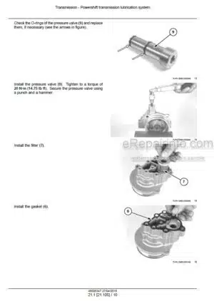 Photo 7 - New Holland WE150B Service Manual Wheeled Excavator 48005347