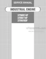 Photo 4 - Yanmar 3TNM74F 3TNV74F 3TNT80F Service Manual Industrial Engine 0BTN4-EN0031