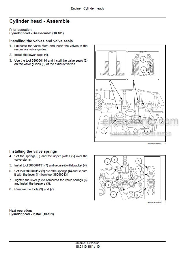 Photo 1 - CNH Cursor 13 Single Stage Turbocharger Tier 4B Final Stage IV Service Manual Engine 47869981