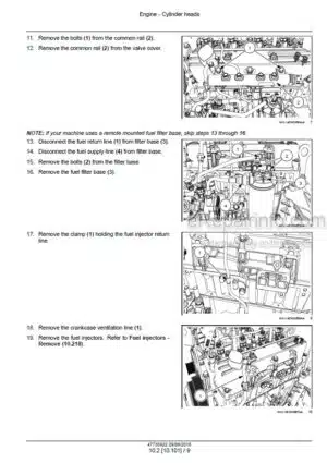 Photo 6 - CNH Cursor 13 Two Stage Turbocharger Tier 4B Final Stage IV Service Manual Engine 47869999