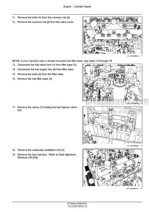 Photo 1 - CNH F5 Tier 4B Final Stage IV Service Manual Engine 47730922