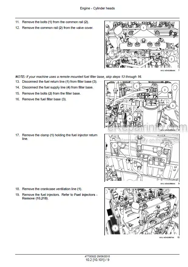 Photo 1 - CNH F5 Tier 4B Final Stage IV Service Manual Engine 47730922