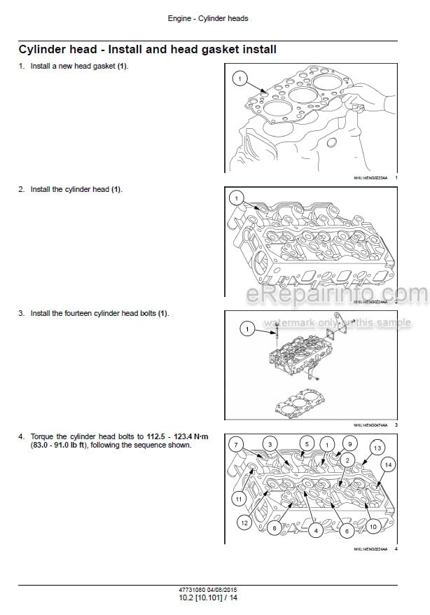 Photo 1 - CNH LS Series L3AL L3BL Tier 3 Service Manual Engine 47731080