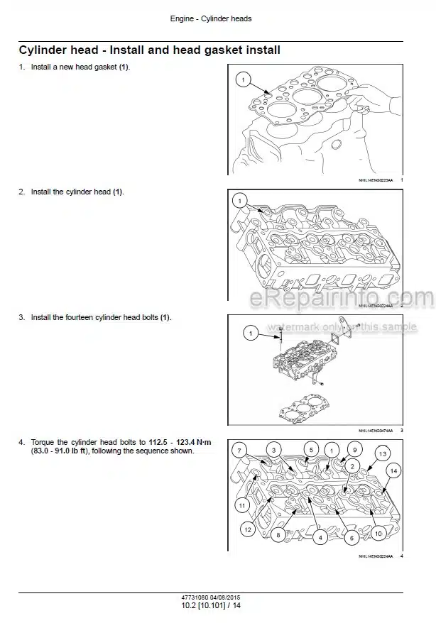 Photo 1 - CNH LS Series L3AL L3BL Tier 3 Service Manual Engine 47731080