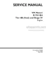Photo 4 - CNH VM Motor R753IE4 Tier 4B Final Stage IV Service Manual Engine 47730965