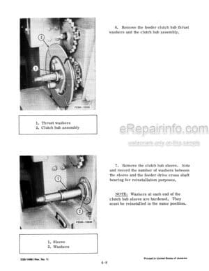 Photo 7 - Case 1482 Service Manual Combine Chassis GSS-1496