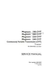 Photo 4 - Case 180CVT 200CVT 220CVT 240CVT Magnum Service Manual Tractor 48015887