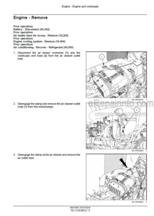 Photo 4 - Case 180CVT 200CVT 220CVT 240CVT Magnum Service Manual Tractor 48015887