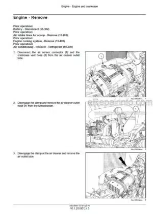 Photo 7 - Case 4494 4694 Service Manual Tractor 8-25610R0