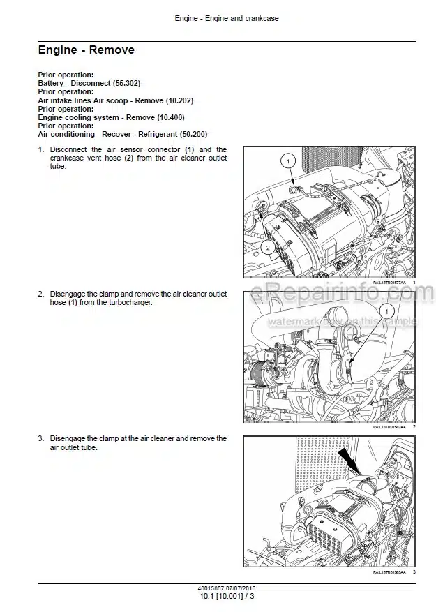 Photo 1 - Case 180CVT 200CVT 220CVT 240CVT Magnum Service Manual Tractor 48015887