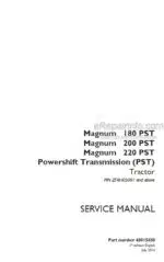Photo 4 - Case 180PST 200PST 220PST Magnum Service Manual Tractor 48015888