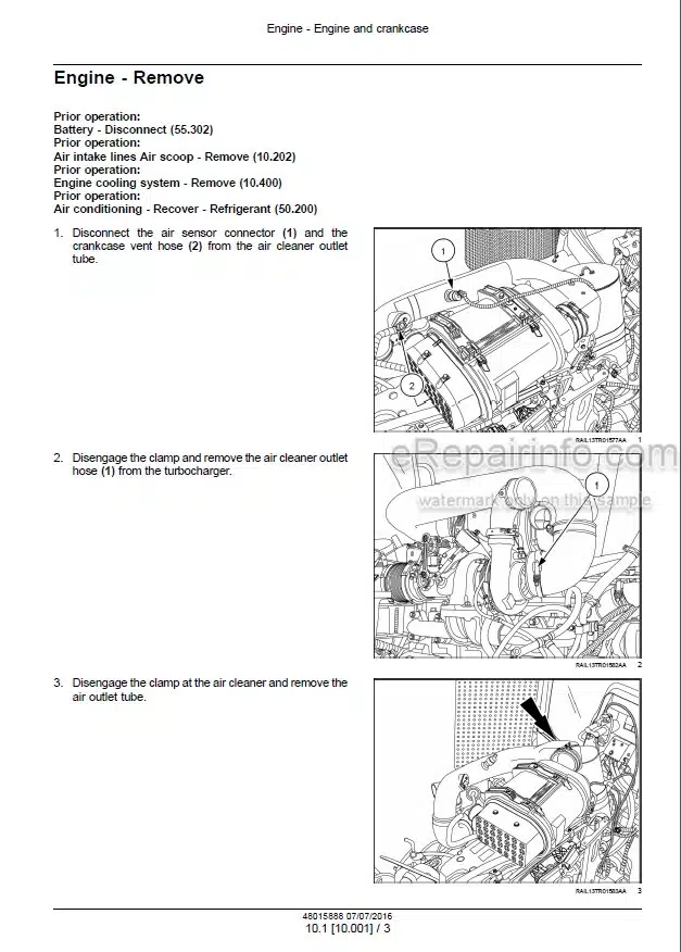 Photo 1 - Case 180PST 200PST 220PST Magnum Service Manual Tractor 48015888