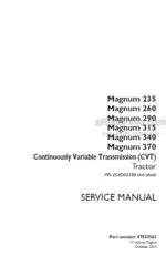 Photo 4 - Case 235 260 290 315 340 370 Magnum CVT Service Manual Tractor 47533562