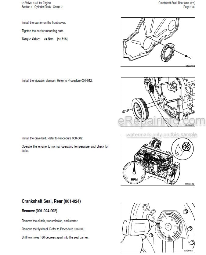 Photo 1 - Case 24 Valve 8.3 Litre Service Manual Engine 7-88631