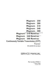 Photo 5 - Case 250 280 310 340 380 Magnum Rowtrac CVT Service Manual Tractor 47748111