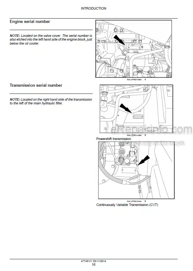 Photo 1 - Case 250 280 310 340 380 Magnum Rowtrac CVT Service Manual Tractor 47748111